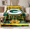 Green Bay Packers Soft and comfortable flannel Suitable for sofas living rooms outdoor camping travel and also makes a great anniversary gif