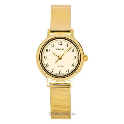 Standard Analog Gold Tone Stainless Steel Cream Dial Quartz LTP-B170G-9BV Women's Watch