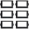 Antrader 6 Pcs 3.3" x 1.8" Office Label Holder, Metal Label Frame, Matte Black, with Screws