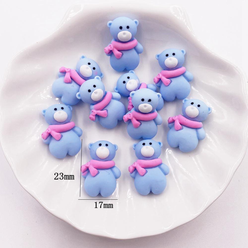 12 Stück bunte Harz Schneemann Bär Pinguin Weihnachtsmann Baum Geschenkbox Elch Flatback Scrapbook Handwerk DIY Zubehör Dekor Figur