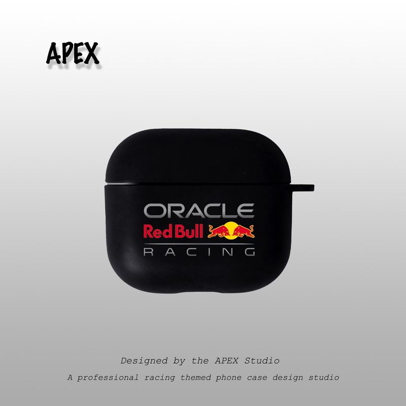 

Логотип Ferrari AMG RedBull MCLUNE Racing, Незаменимый для автофанатов, Защитный чехол для наушников Apple Airpods 1-4 поколения Pro, Huawei Freebuds 3 airpods 3 Red Bull Black
