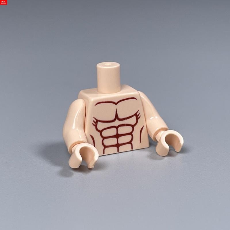 5pcs/lot MOC Bricks Torso Suit Body Wear Arms Hands Muscle Chef Cloth Educational Building Blocks Assembled Toys Plastic Dolls