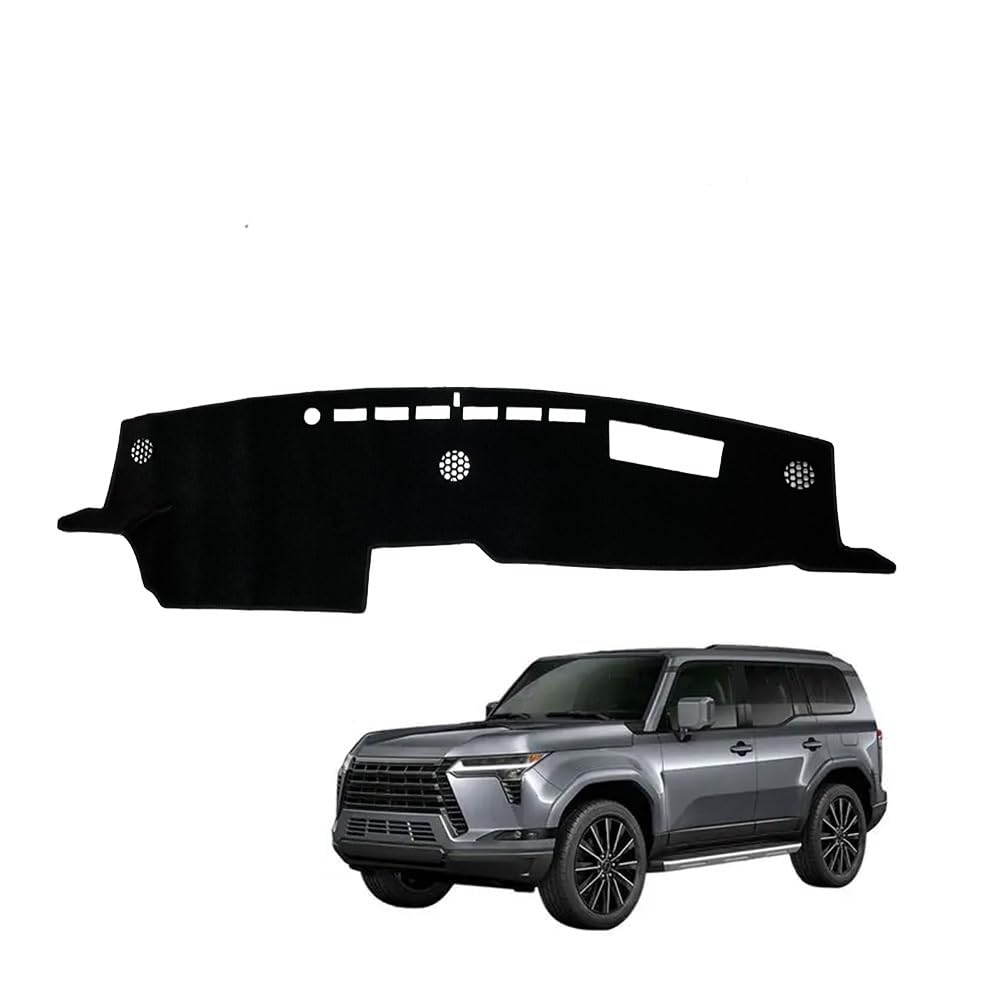 Dashboard mat, polyester material, interior customization part for the new Lexus GX 550 GX550 GX550H VJA252W (April 2024 onwards). Includes HUD.