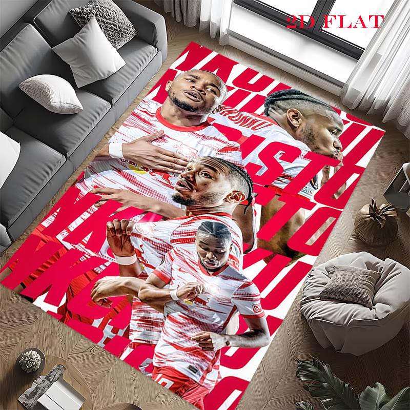 Tappeto RB Leipzig per Soggiorno Camera da Letto Casa Decorazione Divano, Tappetino Antiscivolo per Giochi Bambini