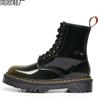 Bottes locomotive marron changeant de couleur montantes bottines courtes classiques rétro pour femmes bottes en cuir véritable pour hommes et femmes