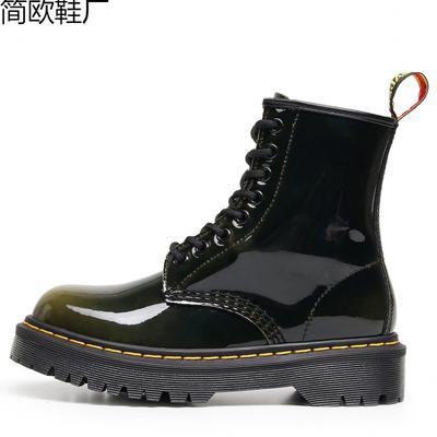 Hohe farbwechselnde blaue Lokomotive Stiefel Damen klassische Retro-Kurzstiefel Herren und Damen Echtleder Stiefel