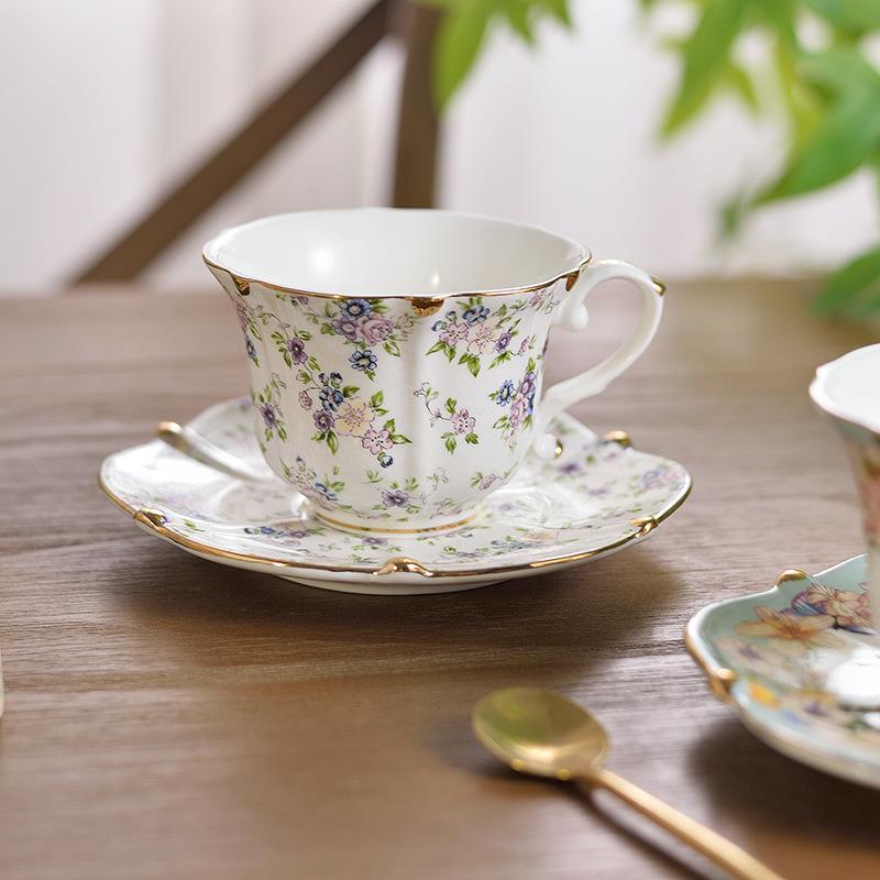 200 ml Kaffeetasse und Untertasse aus Keramik im königlichen Stil, Teetasse im Vintage-Stil für den Heimgebrauch im Restaurant, Nachmittagstee, Trinkgeschirr, Geschenke
