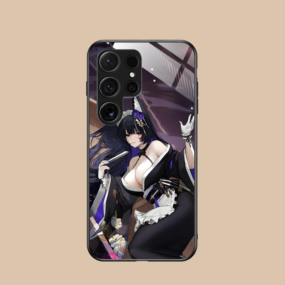 Azur Lane Musashi Glass Mobile Phone Case for Samsung Galaxy S26 S25 S24 S23 S22 S21 S20 Note20 Plus FE Ultra Colorful Cover