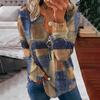 Womens Trendy Abstract Print Half-Zip Long Sleeve Hooded Sweatshirt Streetwear