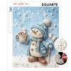 Weihnachtsmann Schneemann Perlenmalerei Set Handgemachtes DIY Heimdekoration Malerei. Winter Kakao Kunst Basteln. Wanddekoration mit Perlen