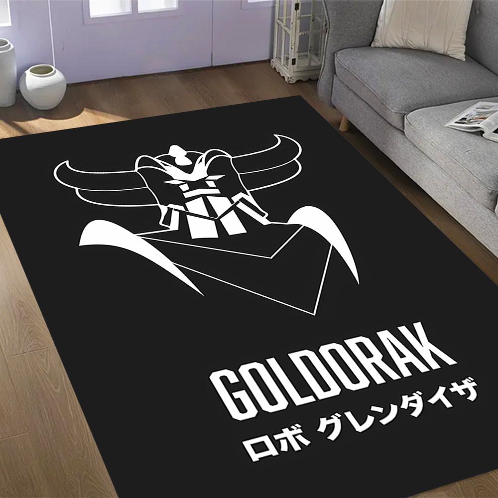 Goldorak robot Themed Anti-Slip Rugs - Polyester Home Decor, Suitable for Bedrooms, Living Rooms, Doorways, Studios, and Decorations