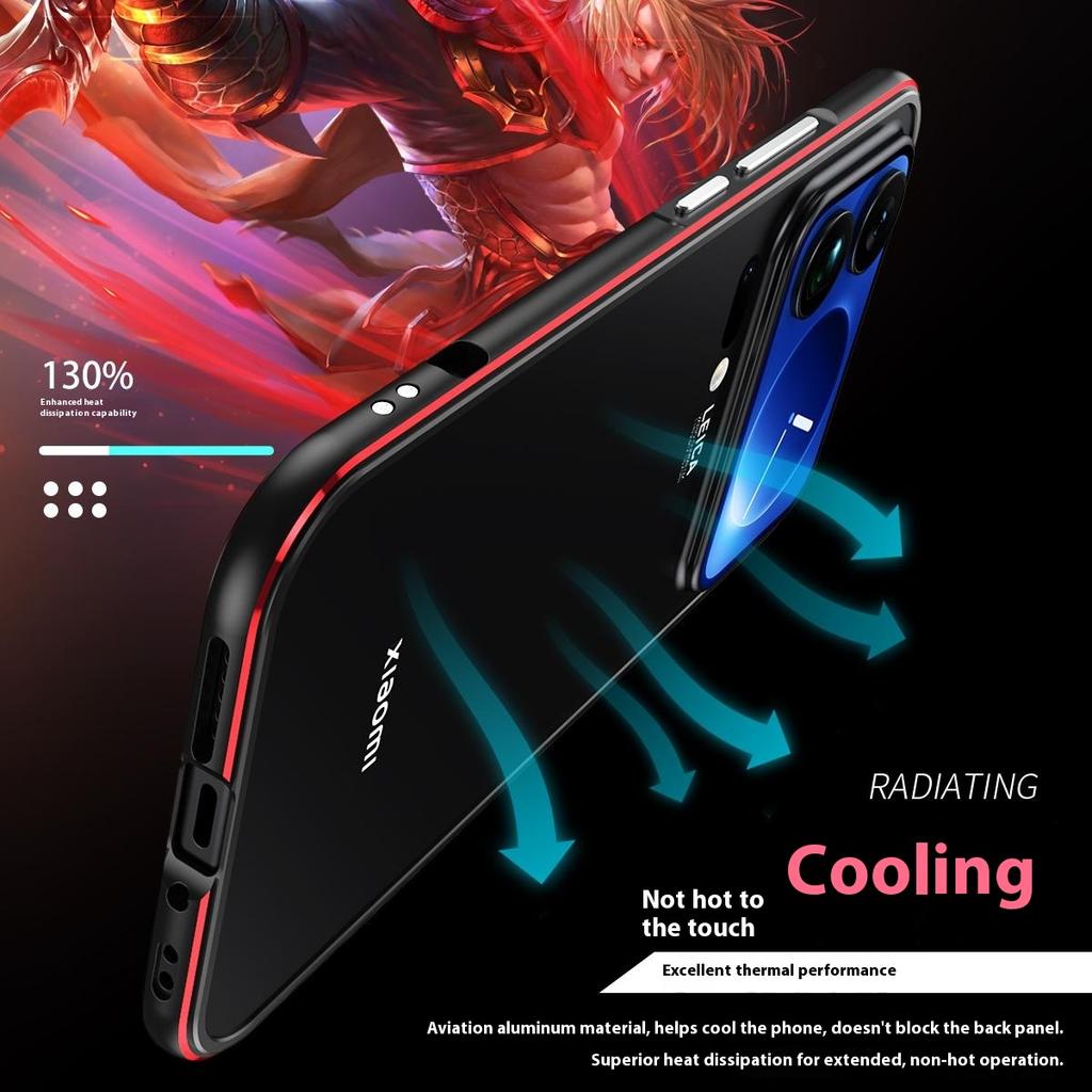 For Xiaomi 17 Pro Bumper Case Lens Protector Dual Color Metal Frame Phone Cover with Screw Lock