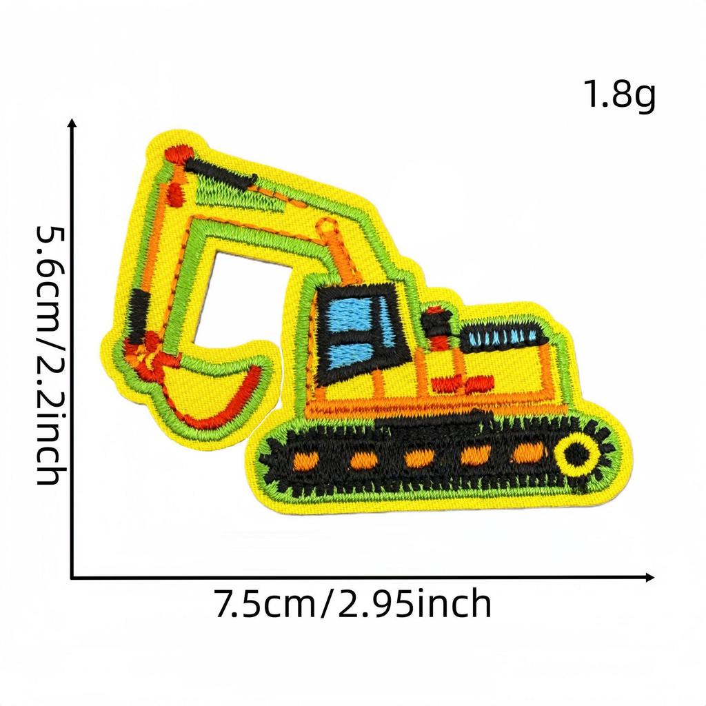 Creative Cartoon Car & Airplane Truck Embroidered Patch for Kids' Clothing Repair