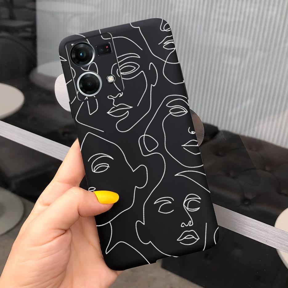 Für Oppo Reno7 4G Hülle CPH2363 Oppo F21 Pro 2022 Schöne Kunst Bemalte Abdeckung Weiche TPU Handyhülle Für Oppo Reno 7 F21 Pro Rückseite