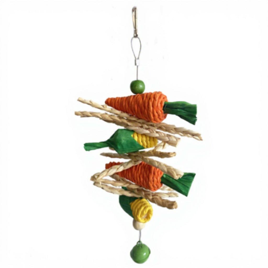 High Quality Eco-Friendly Durable Chew Toys Set for Parrots Hamsters Rabbits-Natural Materials Teeth Cleaning Boredom Buster
