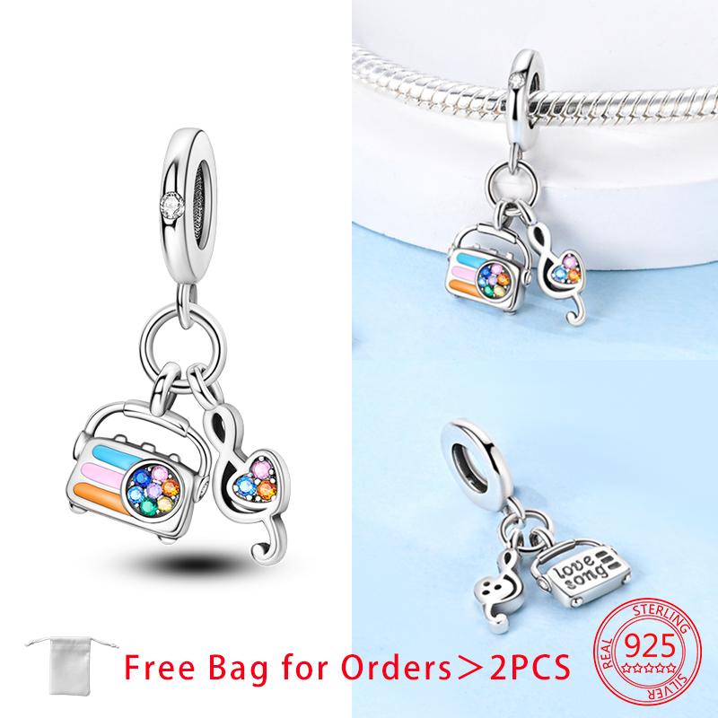 Daily Necessities Mug Game Machine Sound Car Donuts Bead Charms Copper Charm Bead Charms Pendant Compatible With Authentic Bracelets Making Jewellery