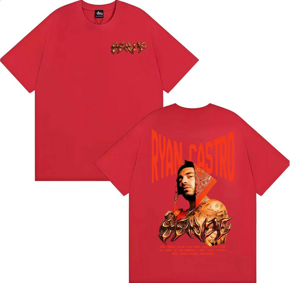 Rapper Ryan Castro Album Tour Graphic T Shirt Unisex Women Fashion Hip Hop Vintage Tshirts Cotton Casual Short Sleeve Tshirt Tops