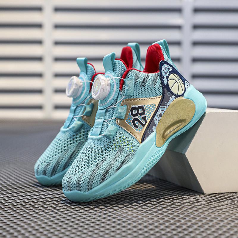 

Одинарні сітчасті кросівки для однокласників, весняно-літні сітчасті дихаючі хлопчачі кросівки для бігу, дитяче взуття з поворотним ґудзиком 39