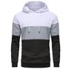 Large Size Men's Hooded Pullovers Checkered Color Blocking Sweatshirt Retro Jacquard Casual Sports Hoodie for Men