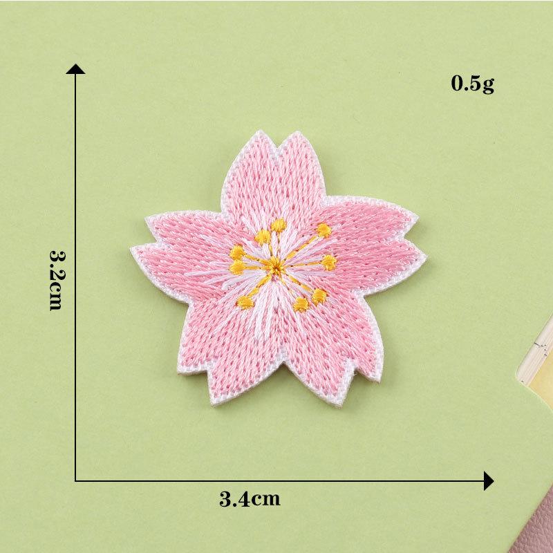 Embroidery label flower clothes patch sticker clothing accessories badge jewelry accessories self-adhesive embroidery cloth sticker