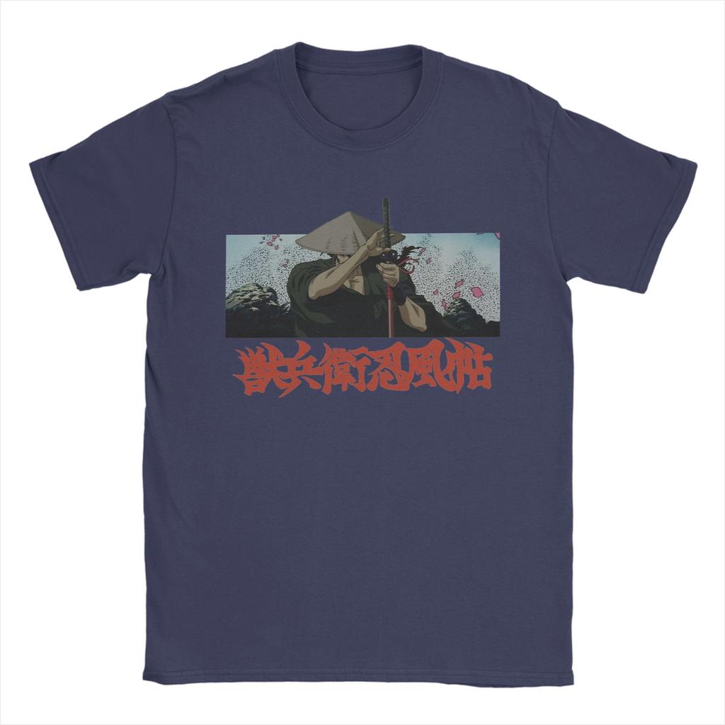 Ninja Scroll Jubei T Shirts for Men Cotton Leisure TShirt Crewneck Tee Shirt Short Sleeve Clothes 4XL 5XL