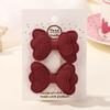 2Pcs Candy Colored Hair Clip Se Double Layered Bow Cute Bangs HairPin Cotton Safe Children's T for Girls Hair Accessories