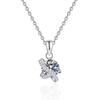 Luxury Four-Leaf Clover Windmill Pendant Necklace with Full Diamond Eight Hearts and Arrows Cut for Women