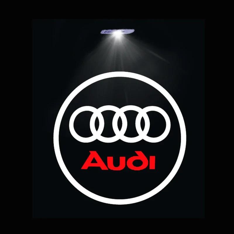 Led Car Door logo Welcome Light For Audi RS3 RS4 RS5 RS6 RS7 RS8 8V 8P 8L A6 C5 C6 C7 A5 A7 A8 Q3 Q5 Q7 TT S3 S6 Quattro