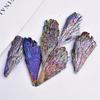 Natural Black Kyanite Specimen Blue Aura Flame Feather Stone with Multicolor for Jewelry Making, Home Decor, Unique Gift