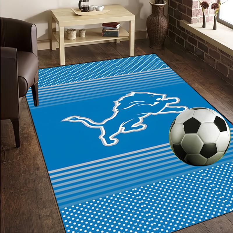 Lions Team Rug Office Carpet Non-Slip Mat, Chair Rug Floor Covering for Gaming, Bedroom, Living Room , Home Decor Christmas Gift