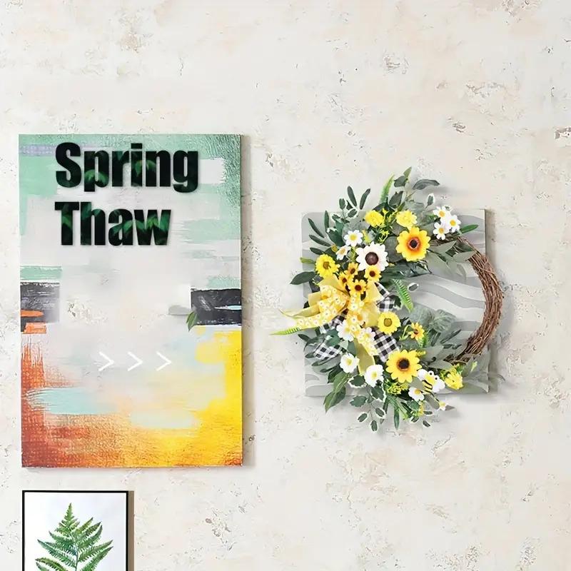 Sunflower Wreath for Front Door- Spring Summer Farmhouse Decor- St Patrick'S Day Valentine'S Thanksgiving Hanging