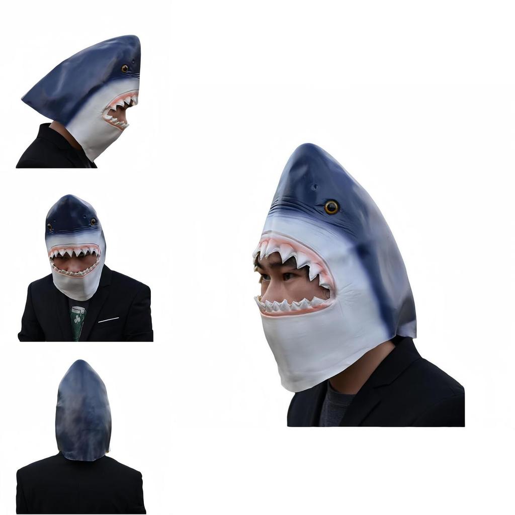 Žraločí latexová maska Hororová kostýmová rekvizita pro Halloween a tématické akce
