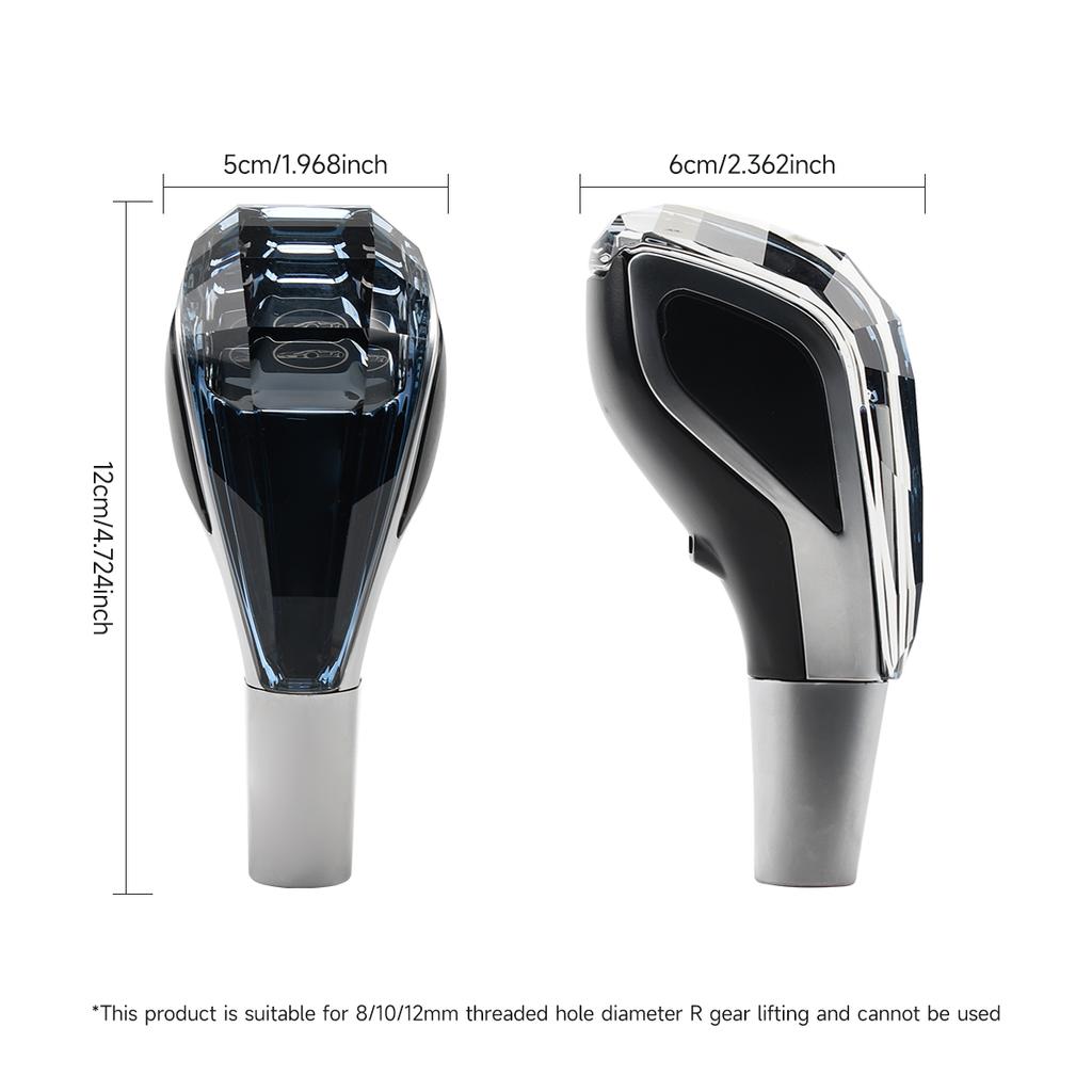 Car Universal Crystal Handle Gear Shift Knob Kit With LED For Toyota Lada Lexus Mazda Mitsubishi VW KIA Interior Accessories