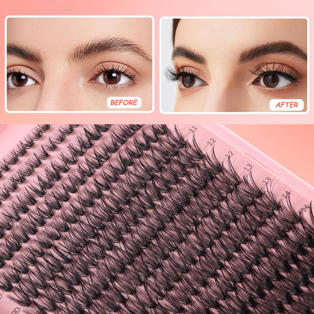 30D40D Eyelash Book Thick Single Cluster Of Hair 640 Clusters Segmented False Eyelashes D Curve Single Cluster False Eyelashes