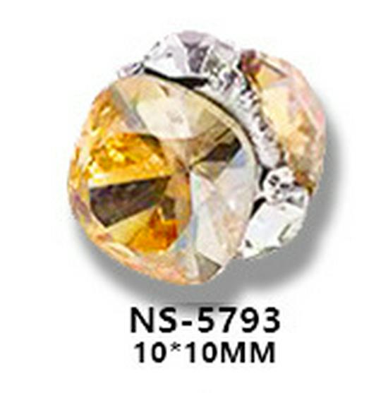 High-Quality White Champagne Nail Art Beads: Super Shiny Nail Decorations