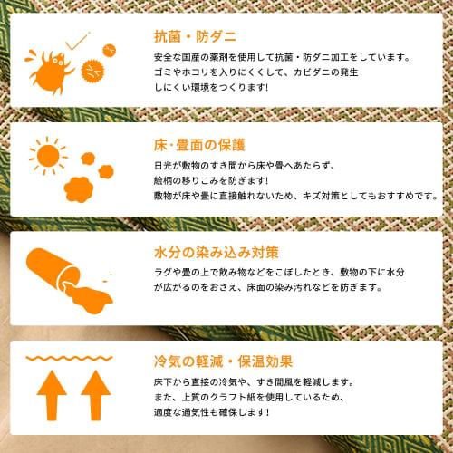 SIXCOM Insect, Mite, and Mold Repellent Sheet for 4.5 Tatami Mats, Healthy Flooring, Moisture-Proof, and Insect Repellent, for Use on Tatami Mats or U