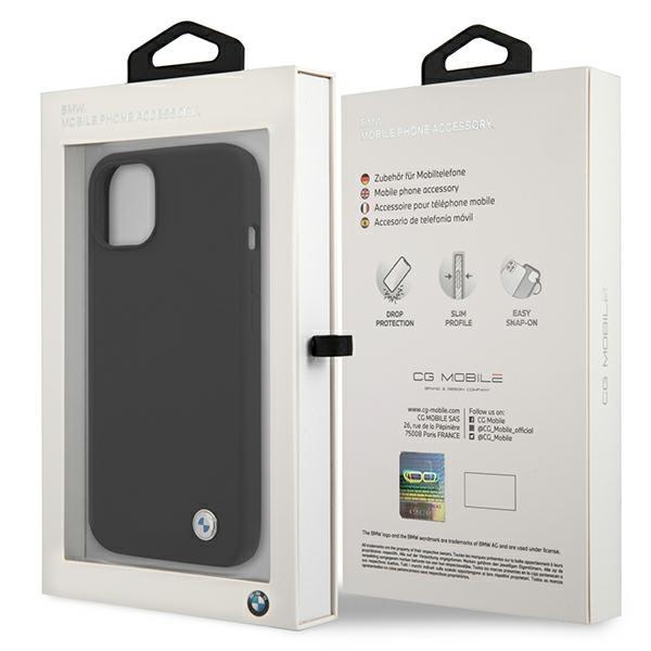 Etui do iPhone 13 Mini BMW Silicone Signature Czarne