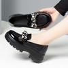 Mesh summer new soft leather soft sole wide head leather shoes comfortable muffin bottom breathable mesh sandals