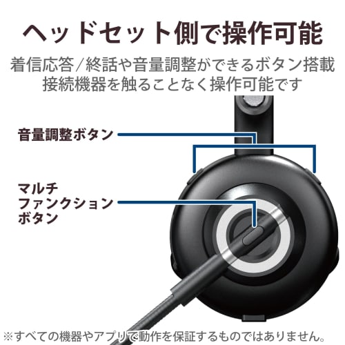 ELECOM Headset Bluetooth 5.2 Wireless Charging Stand Included Up To 19 Hours Talk Wireless Microphone Headphones Unidirectional Button Operation Conne