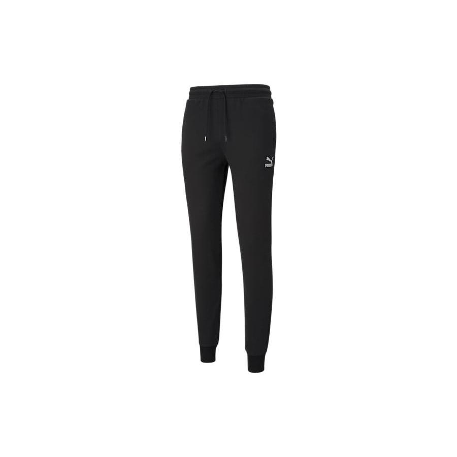 PUMA Classics Cuffed Sweatpants Black White Men s 530090-01 L
