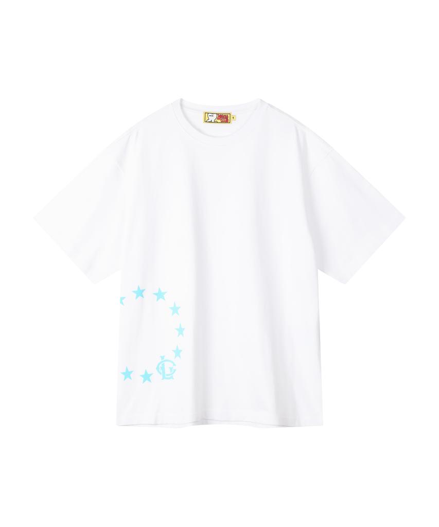 Lujeoseukeulleob Circle Star Logo Short Sleeve T-Shirt White