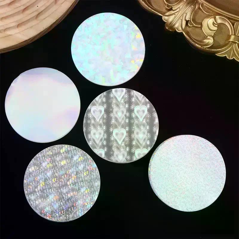 100pcs Transparent Badge Film Clear Laser Star Pattern Badge Protective Film Covers For Button Badge Maker Part Tools