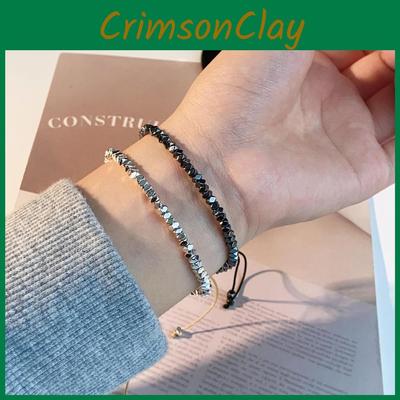 Modern Chic Iridium Bracelet Handmade Geometric Design Unisex Fashion Jewelry