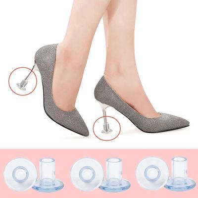 3 pares de tampas protetoras de calcanhar para mulheres, salto alto, estilete de casamento, antiderrapante, vestível, silenciador, acessórios de cuidados à prova de choque