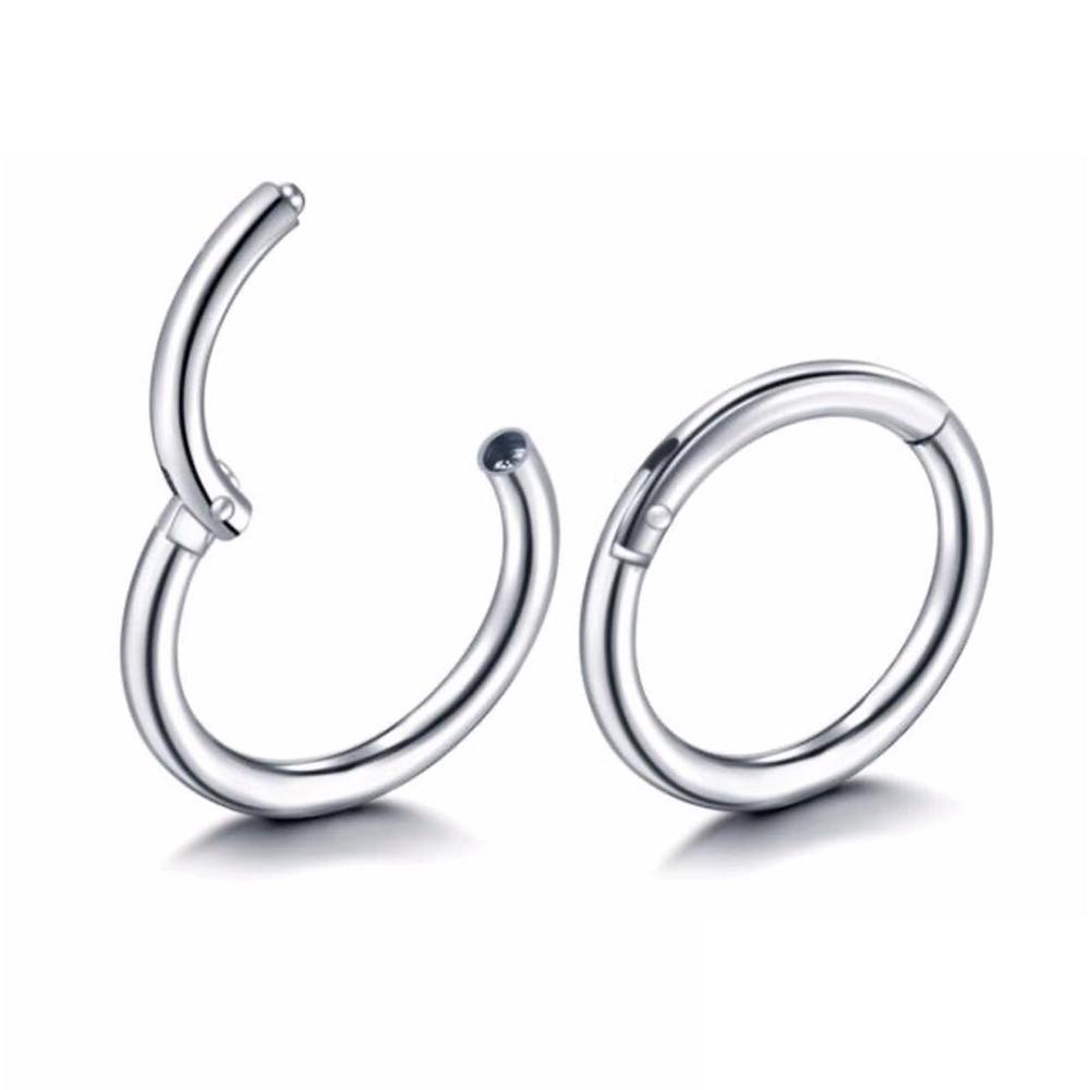 G23 Titanium Piercing Hight Segment Clicker Nose Ring Open Small Septum Hoop Nose Earrings Women Man Ear Nose Helix Body Jewelry