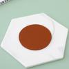 PU Leather Cup Mat Heat Resistant Insulation Mat Mug Pad Square/round/hexagon Coaster  Gift