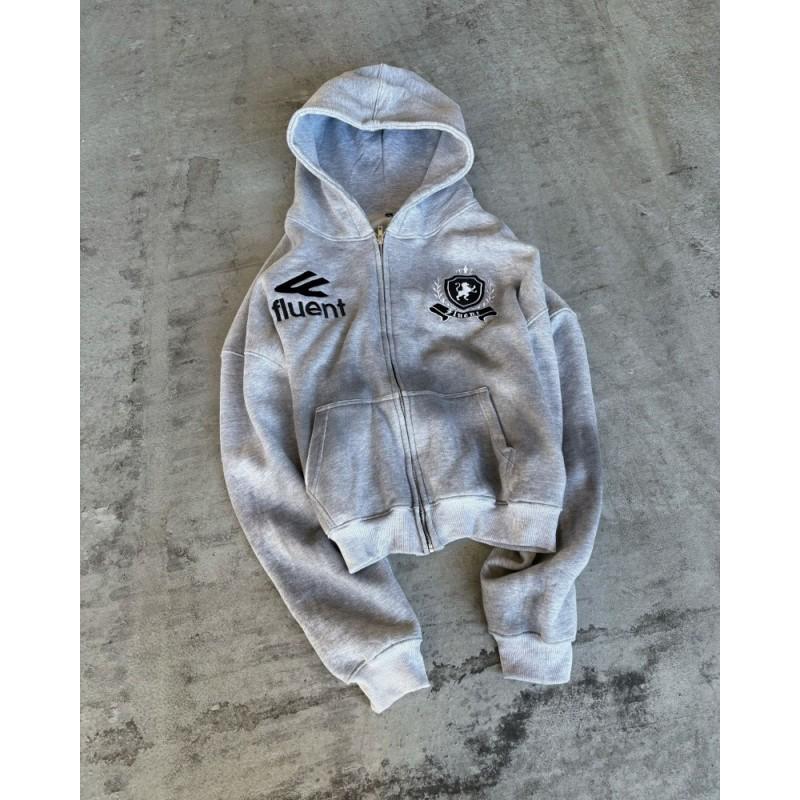 Completo con Felpa con Zip e Pantaloni della Tuta Vintage Y2K - Streetwear Hip Hop per Adolescenti