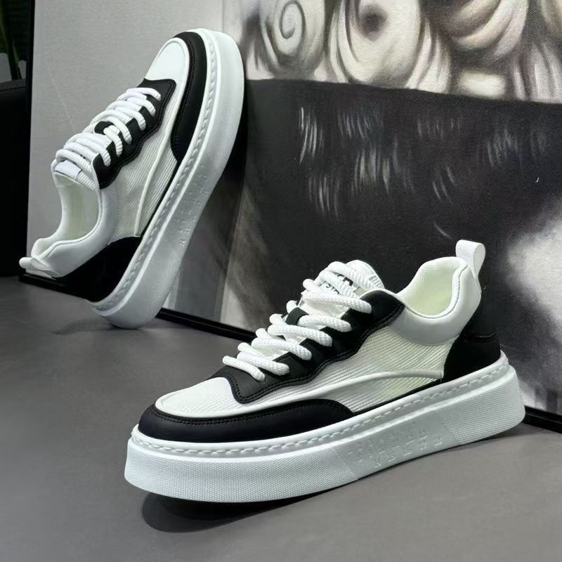 Men's Shoes Spring New Breathable White Shoes Sports Casual Shoes Men's Trendy Niche Non-slip Wear Resistant Shoes