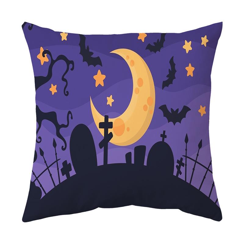 Halloween Series Pumpkin Cushion Pillow Cover Printed Pillow Cover Cushion Cover Holiday Gift