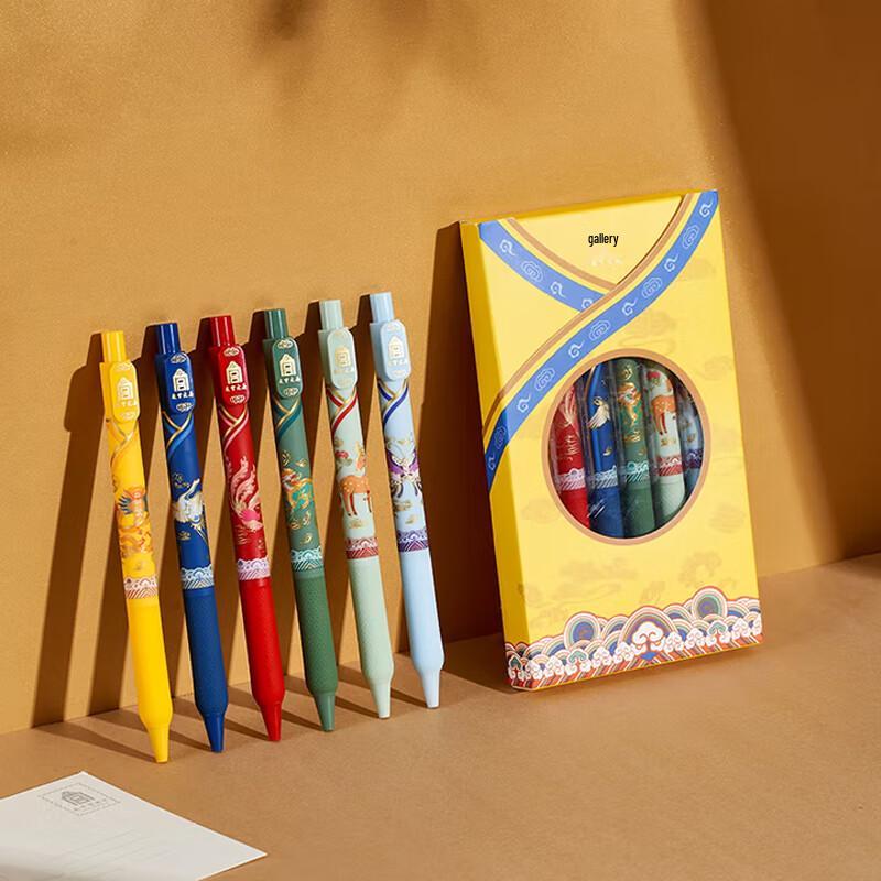 Forbidden City Brocade Auspiciousness Neutral Pen Set (6 Pcs)